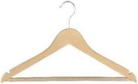 Economy Wooden Hotel Coat Hanger with non-slip Bar and...