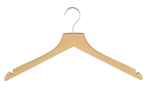 Profi Hotel Coat Hanger with Bar and Notches lacquered 45 cm