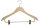 Economy Wooden Hotel Hanger with Bar, Clips and Notsches lacquered 44 cm
