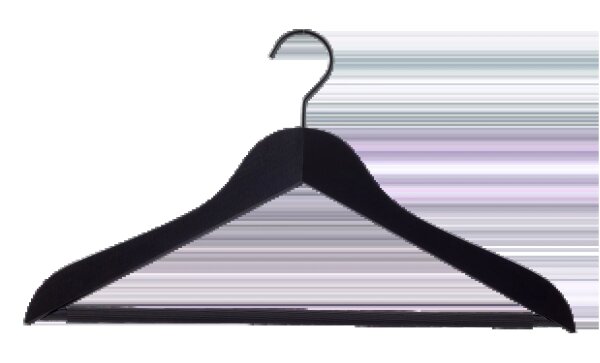 Hotel Hanger with Bar and swivel hook black matt 45 cm