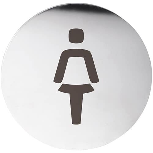 Toilettenschild für Damen glänzend