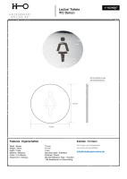 Ladies WC Pictogram Polished Stainless Steel Round Ø 75 mm - 3M Self-Adhesive