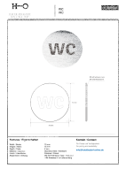 Toilet Symbol Pictogram Polished Stainless Steel Round Ø 75 mm - 3M Self-Adhesive
