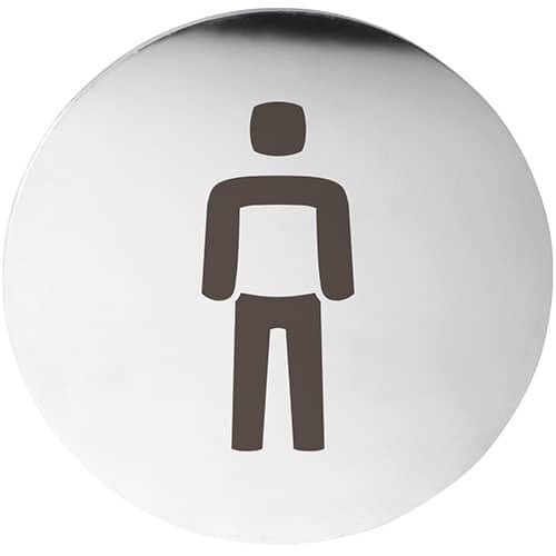 Round Mens Toilets Pictogram polished