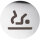 Baby Changing Pictogram Polished Stainless Steel Round Ø 75 mm - 3M Self-Adhesive