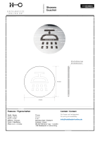 Shower Symbol Pictogram Polished Stainless Steel Round Ø 75 mm - 3M Self-Adhesive