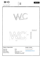 Toilet Symbol Pictogram Polished Stainless Steel Rectangular 80x35 mm - 3M Self-Adhesive