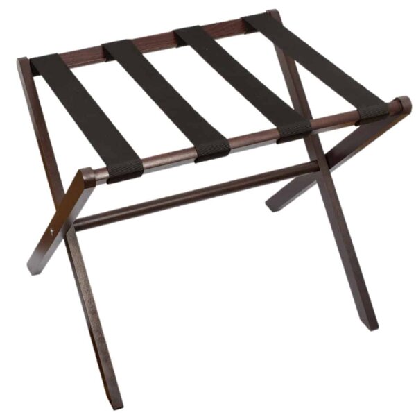 Wooden Luggage Rack without Back Support walnut 2