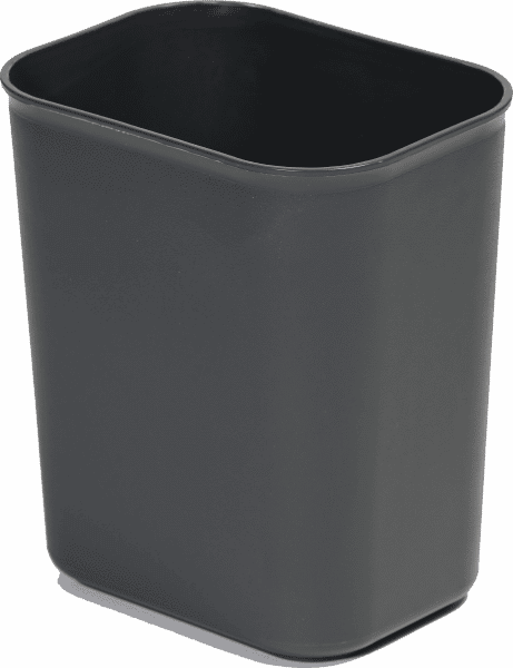 Rechteckiger Abfallbehälter dunkelgrau 6,6 l feuerfest