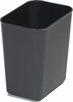 Rechteckiger Abfallbehälter dunkelgrau 13,2 l feuerfest