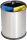 Separation Waste Bin with Three Compartments 13 l satin