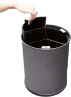Separation Waste Bin with Three Compartments 13 l black