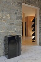 Modularer selbstlöschender Abfallbehälter weiss 36 l Kreis