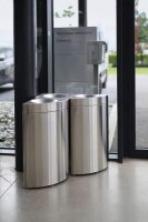 Modularer selbstlöschender Abfallbehälter weiss 36 l Kreis