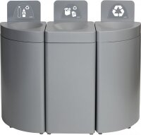 Anzeigentafel für Modulare, selbstlöschende Abfallbehälter weiss 51 l und 36 l