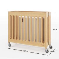 Foundations Boutique Faltbares Mini-Kinderbett – Natur