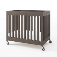 Foundations Boutique Folding Mini Baby Crib – Gray