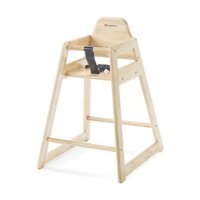 Hardwood Food-service High Chair for Kids - light