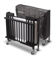 Limea Babybett Schwarz – Kompaktes Hotel- & Kinderbett
