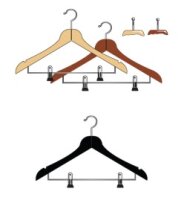 Chain Hotel Coat Hanger Basic with Clip Bar and Skirt...