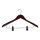 Chain Hotel Coat Hanger Basic with Clip Bar and Skirt Notch mahogany