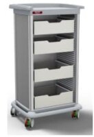 Minibar Trolley with 4 Drawers and Open Front