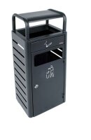 Abfallbehälter 20 l mit Aschenbecher 2,3 l