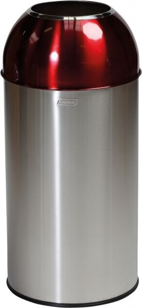 Waste Separation Bin with Open Dome Receptacle 40L - Electric Red