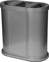 Waste Station 150 L for sorting - silver