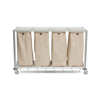 Quatro Laundry Trolley 80L with Lid and Pedal –...