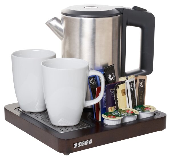 Corby Canterbury COMPACT Welcome Tray, dark wood