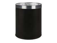 Corby doppelwandiger Abfalleimer in Schwarz 9 Liter