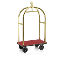 Kofferwagen BIRDCAGE ø 50 mm Goldfarbig mit rotem...