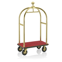 Luggage Trolley BIRDCAGE ø 50 mm Gold with Red Carpet