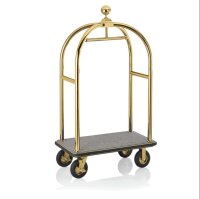 Kofferwagen BIRDCAGE ø 50 mm Goldfarbig mit grauer Teppich