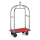 Kofferwagen BIRDCAGE ø 50 mm Silberfarbig mit rotem Teppich