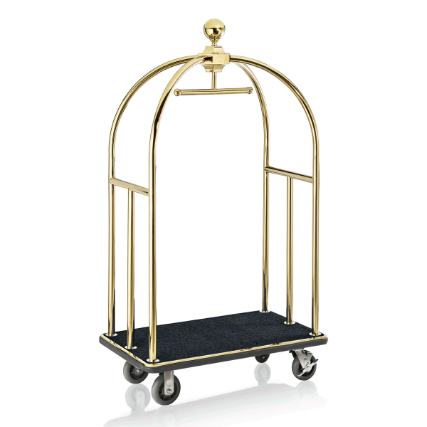 Kofferwagen BIRDCAGE ø 38 mm Goldfarbig mit schwarzem Teppich
