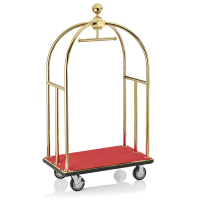 Luggage Trolley BIRDCAGE ø 38 mm Gold with Red Carpet