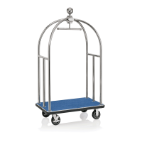 Luggage Trolley BIRDCAGE ø 38 mm Silver with Blue...