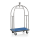 Kofferwagen BIRDCAGE ø 38 mm Silberfarbig glänzend mit blauem Teppich