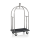 Luggage Trolley BIRDCAGE ø 38 mm Silver with Black Carpet