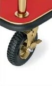 Kofferwagen Modern ø 38 mm Goldfarbig mit rotem Teppich