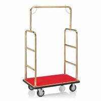 Kofferwagen Modern ø 38 mm Goldfarbig mit rotem...