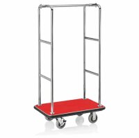 Kofferwagen Easy ø 32 mm Silberfarbig mit rotem...