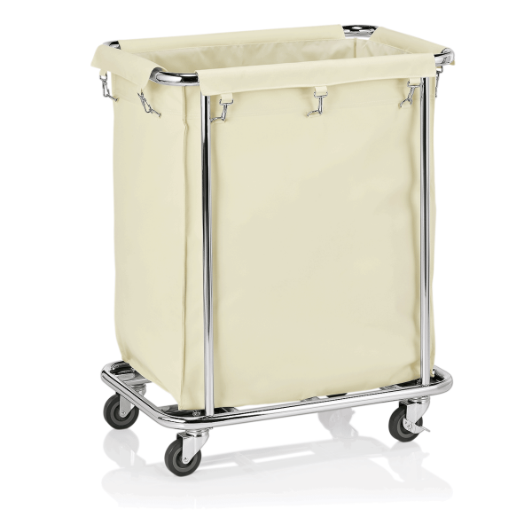 Square Laundry Trolley with Laundry Bag 160 l beige