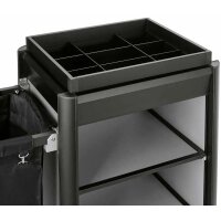 Housekeeping Trolley Mini with Laundry Bag, black