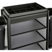 Zimmermädchenwagen medium mit 2 Wäschesäcke, schwarz