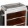 Housekeeping Trolley Medium with 2 Laundry Bags, dark wood/dark brown