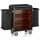 Housekeeping Trolley Medium with 2 Laundry Bags, dark brown and black