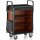 Housekeeping Trolley Medium with 2 Laundry Bags, dark brown and black
